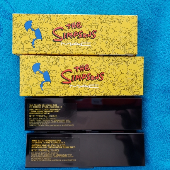 BUNDLE MAC Simpsons Collection Eye Shadow Quads - Picture 9 of 9